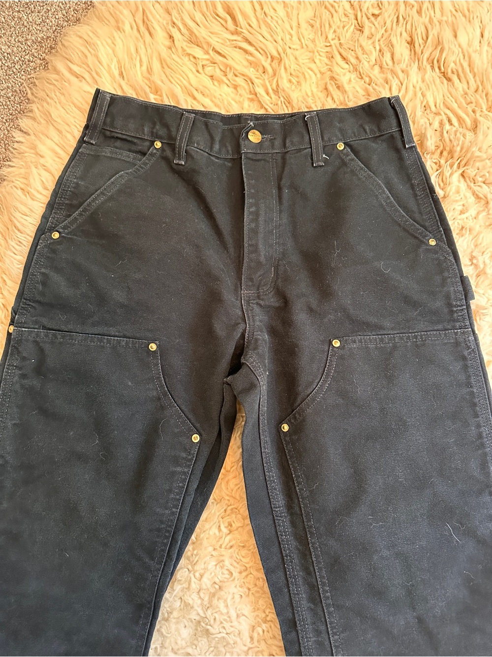Carhartt double knee black helmets to hardhats vintage made in the USA pants - Picture 3 of 11